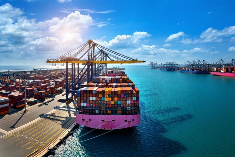 Đóng hàng lên container xuất khẩu